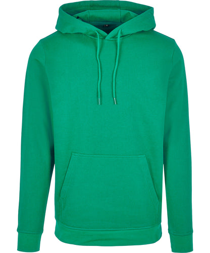 Tryck din logga på Hoodies från Build Your Brand Basic - Anpassa Build Your Brand Basic - Bas Hoodie i färgen Mellan grön för företag, föreningar och privatpersoner