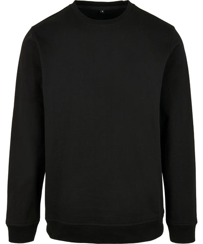 Tryck din logga på Sweatshirts från Build Your Brand Basic - Anpassa Build Your Brand - Basic Bas rund hals i färgen Svart för företag, föreningar och privatpersoner
