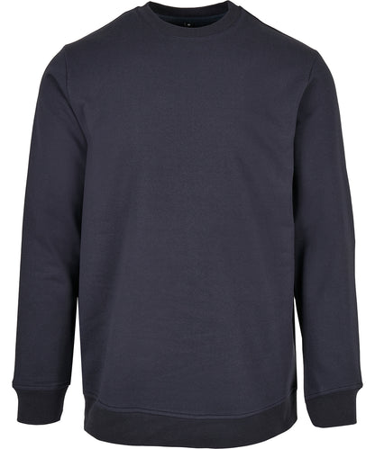 Tryck din logga på Sweatshirts från Build Your Brand Basic - Anpassa Build Your Brand - Basic Bas rund hals i färgen Marinblå för företag, föreningar och privatpersoner