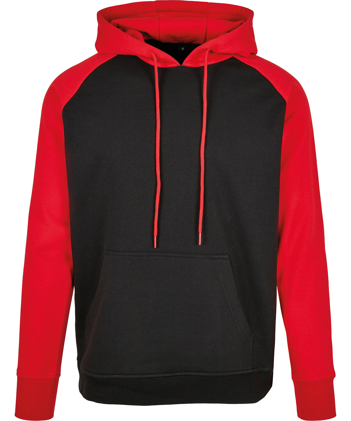 Tryck din logga på Hoodies från Build Your Brand Basic - Anpassa Build Your Brand Basic - Bas Raglan Hoodie i färgen Svart för företag, föreningar och privatpersoner
