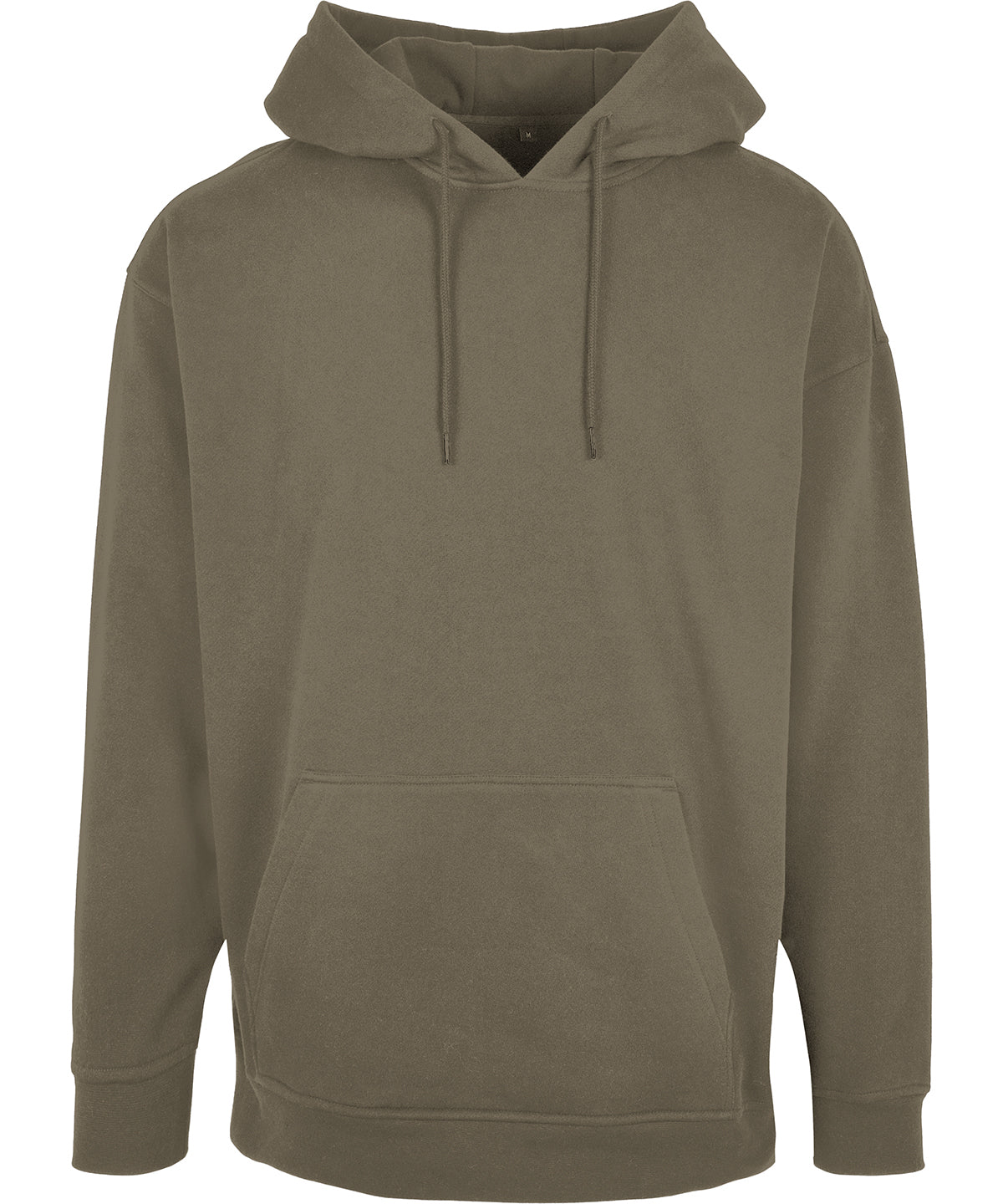 Tryck din logga på Hoodies från Build Your Brand Basic - Anpassa Build Your Brand Basic - Bas Hoodie i Oversize-modell i färgen Oliv för företag, föreningar och privatpersoner