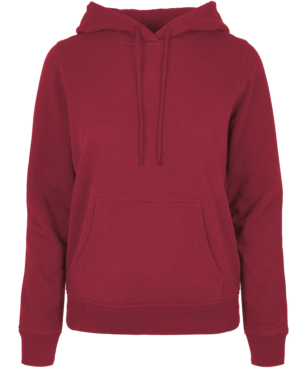 Tryck din logga på Hoodies från Build Your Brand Basic - Anpassa Build Your Brand Basic - Bas Dam Hoodie i färgen Burgundy för företag, föreningar och privatpersoner