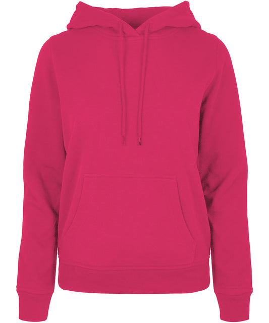 Tryck din logga på Hoodies från Build Your Brand Basic - Anpassa Build Your Brand Basic - Bas Dam Hoodie i färgen Mörkrosa för företag, föreningar och privatpersoner