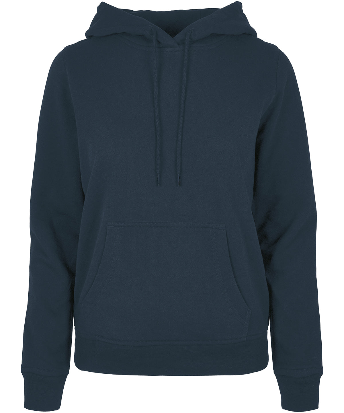 Tryck din logga på Hoodies från Build Your Brand Basic - Anpassa Build Your Brand Basic - Bas Dam Hoodie i färgen Marinblå för företag, föreningar och privatpersoner
