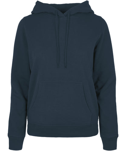 Tryck din logga på Hoodies från Build Your Brand Basic - Anpassa Build Your Brand Basic - Bas Dam Hoodie i färgen Marinblå för företag, föreningar och privatpersoner