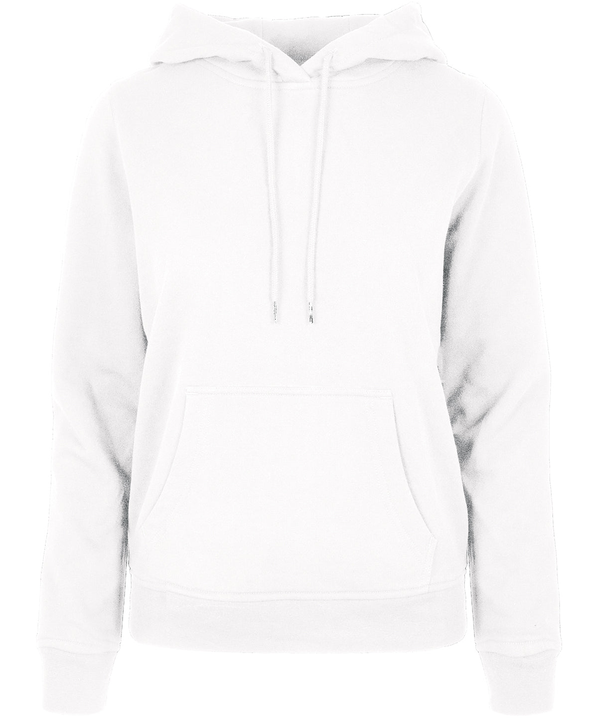 Tryck din logga på Hoodies från Build Your Brand Basic - Anpassa Build Your Brand Basic - Bas Dam Hoodie i färgen Vit för företag, föreningar och privatpersoner