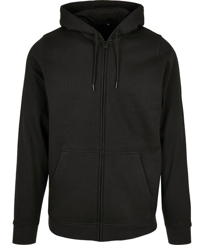 Tryck din logga på Hoodies från Build Your Brand Basic - Anpassa Build Your Brand Basic - Bas Hoodie med Dragkedja i färgen Svart för företag, föreningar och privatpersoner
