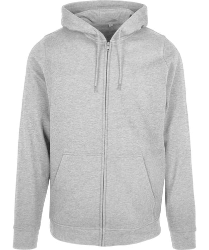 Tryck din logga på Hoodies från Build Your Brand Basic - Anpassa Build Your Brand Basic - Bas Hoodie med Dragkedja i färgen Ljunggrå för företag, föreningar och privatpersoner