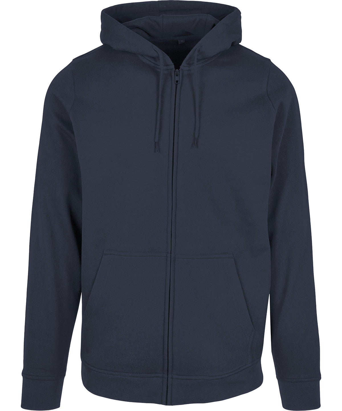 Tryck din logga på Hoodies från Build Your Brand Basic - Anpassa Build Your Brand Basic - Bas Hoodie med Dragkedja i färgen Marinblå för företag, föreningar och privatpersoner
