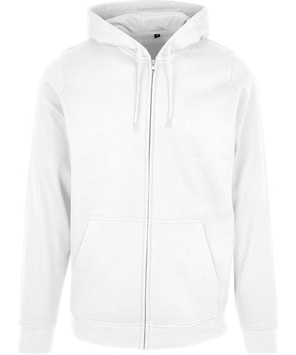 Tryck din logga på Hoodies från Build Your Brand Basic - Anpassa Build Your Brand Basic - Bas Hoodie med Dragkedja i färgen Vit för företag, föreningar och privatpersoner