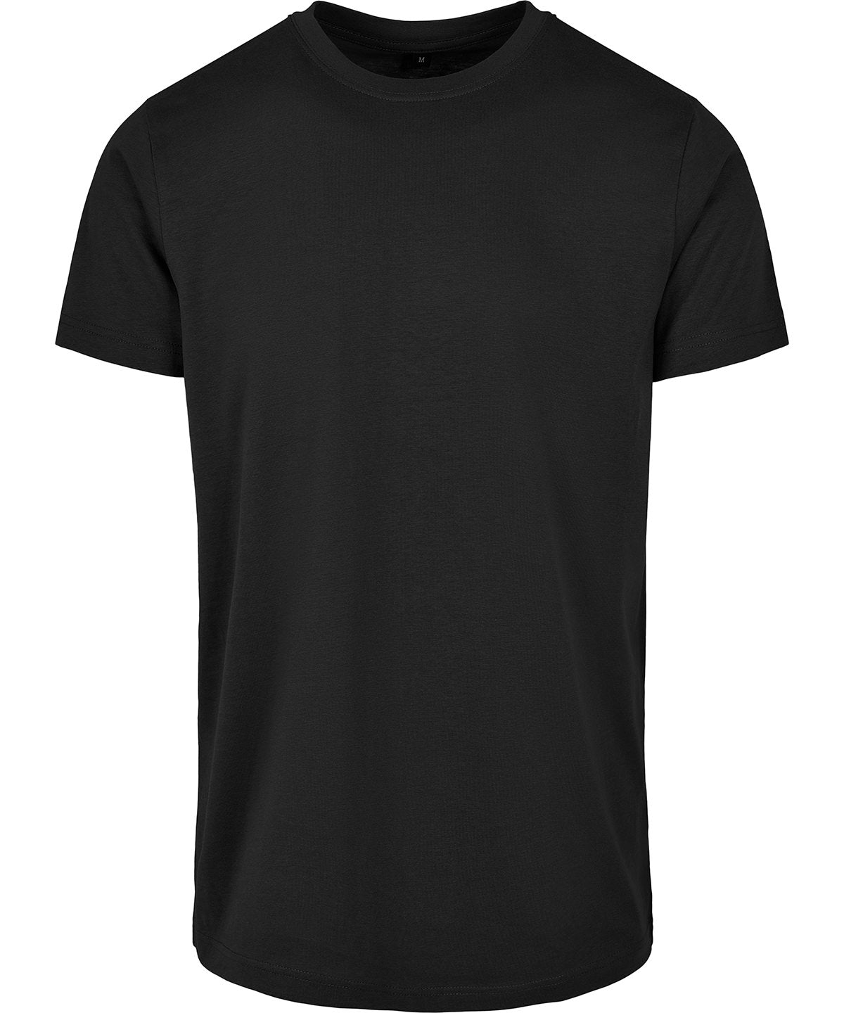Tryck din logga på T-shirts från Build Your Brand Basic - Anpassa Basic Crew Neck T-Shirt - Herr i färgen Svart för företag, föreningar och privatpersoner