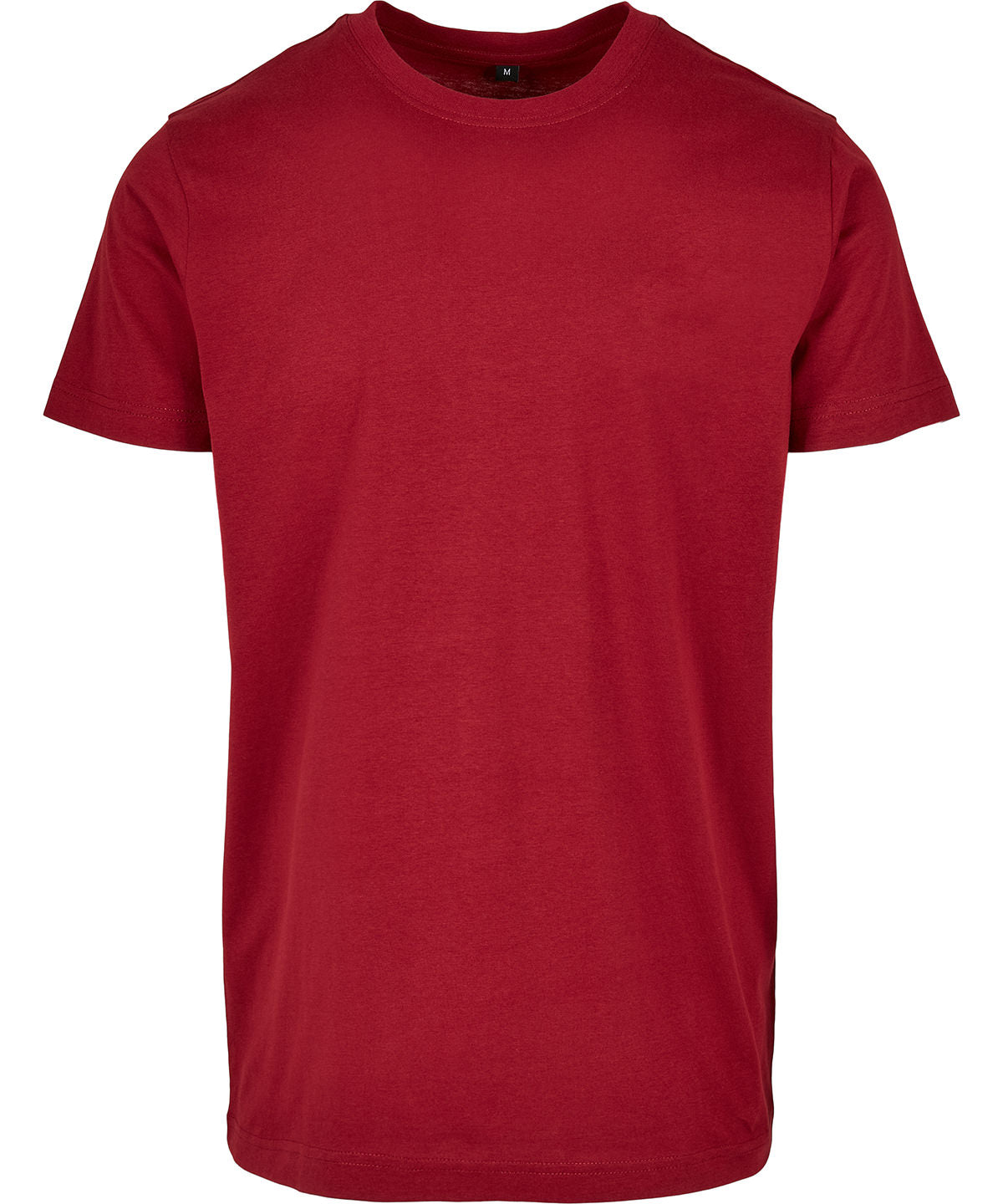 Tryck din logga på T-shirts från Build Your Brand Basic - Anpassa Basic Crew Neck T-Shirt - Herr i färgen Burgundy för företag, föreningar och privatpersoner