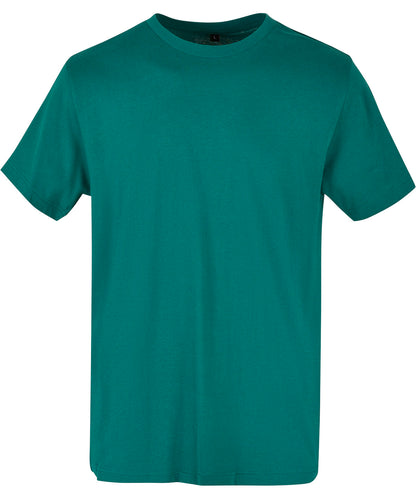 Tryck din logga på T-shirts från Build Your Brand Basic - Anpassa Basic Crew Neck T-Shirt - Herr i färgen Mellan grön för företag, föreningar och privatpersoner