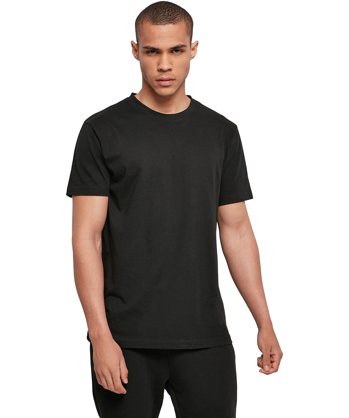 Tryck din logga på T-shirts från Build Your Brand Basic - Anpassa Basic Crew Neck T-Shirt - Herr i färgen för företag, föreningar och privatpersoner