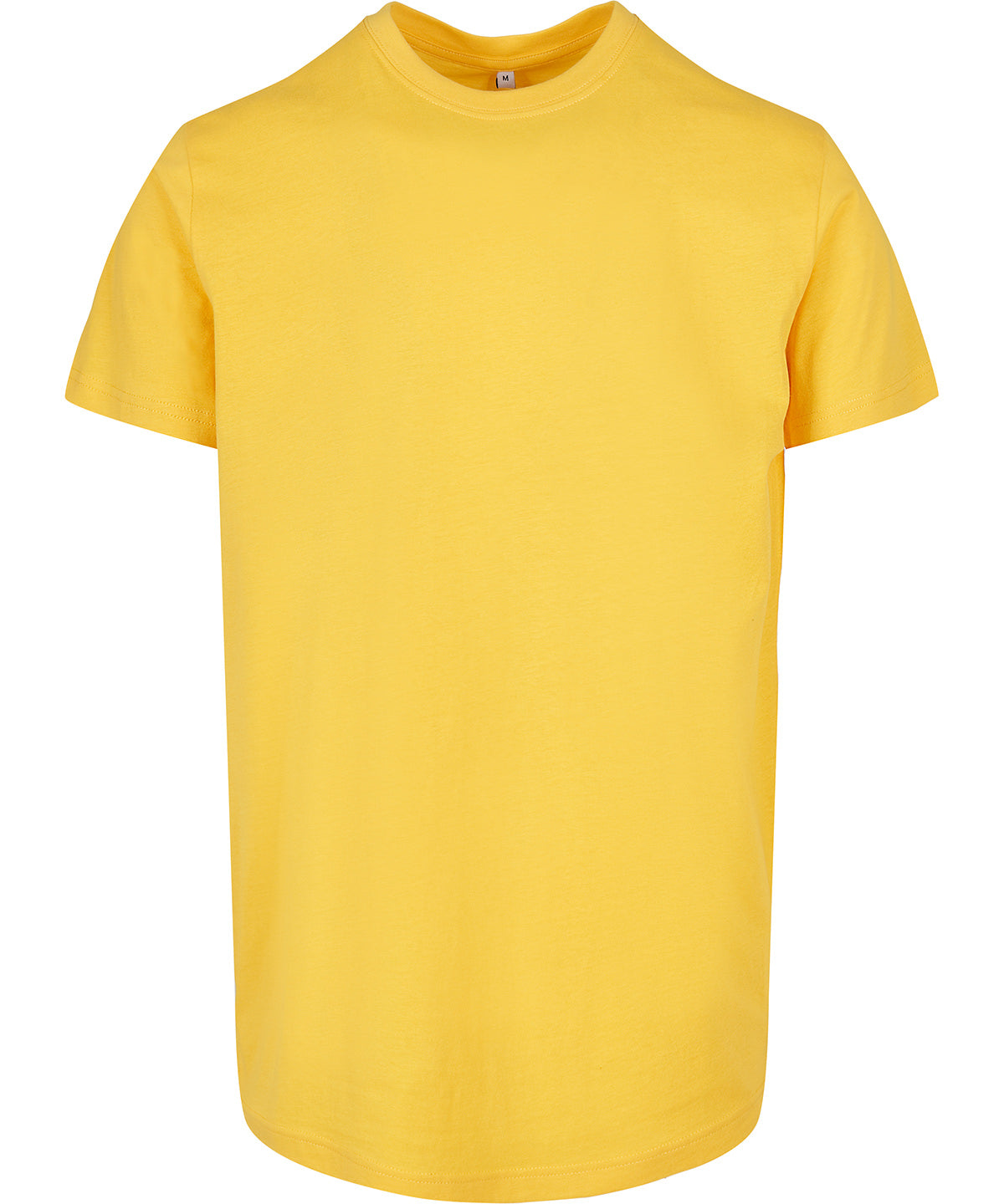 Tryck din logga på T-shirts från Build Your Brand Basic - Anpassa Basic T-Shirt with Crew Neck - Herr i färgen Mellan gul för företag, föreningar och privatpersoner