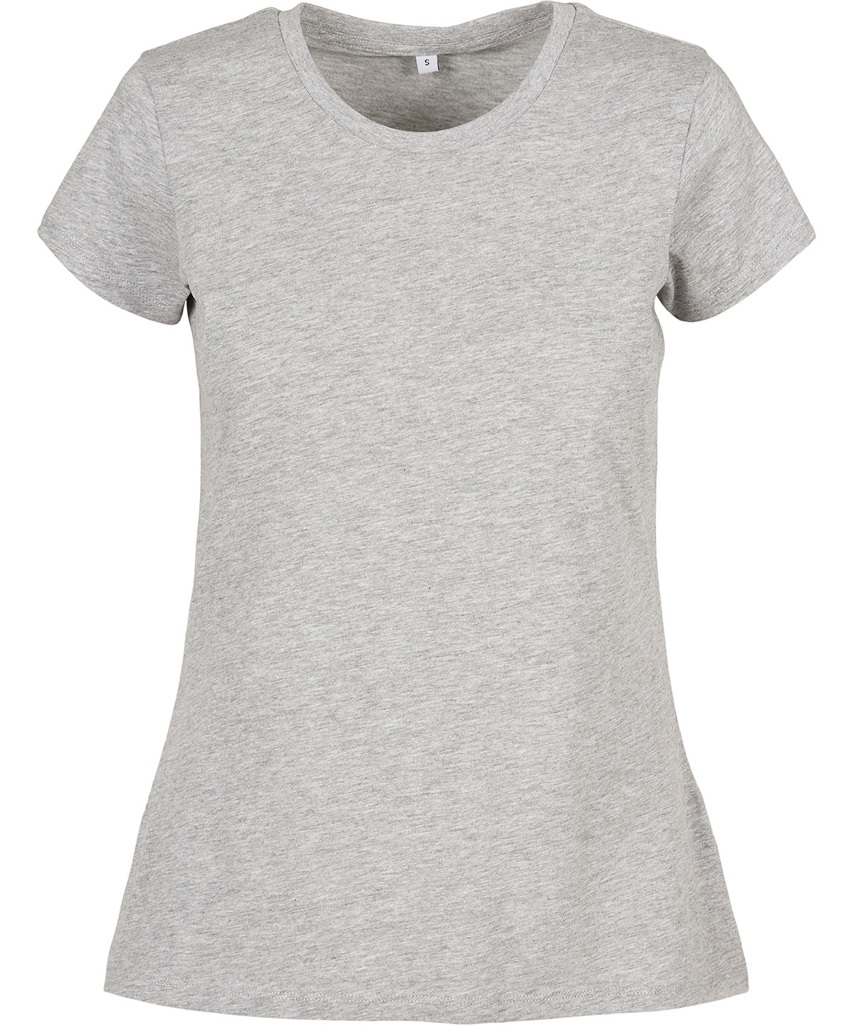 Tryck din logga på T-shirts från Build Your Brand Basic - Anpassa Basic T-Shirt - Dam i färgen Ljunggrå för företag, föreningar och privatpersoner