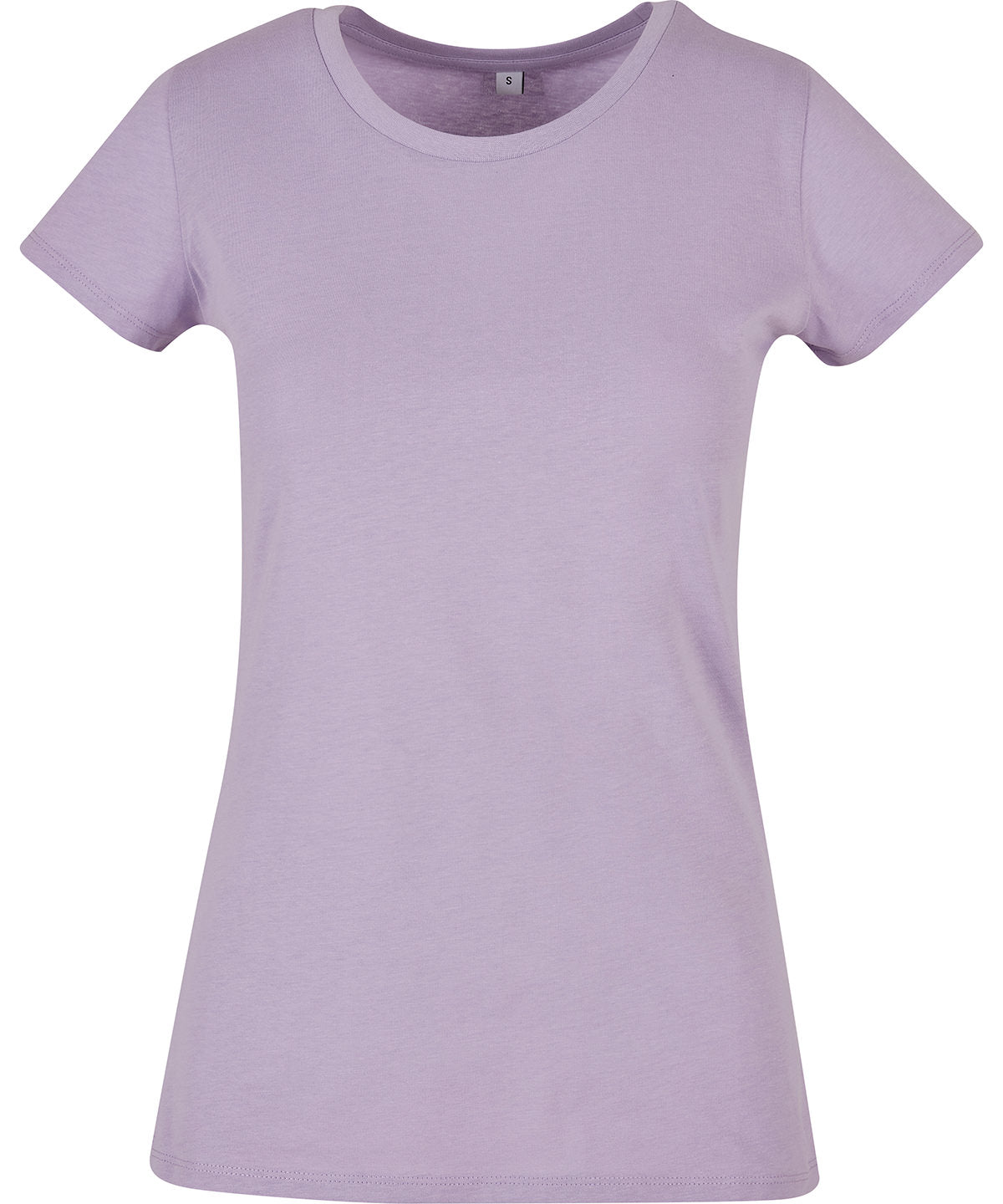 Tryck din logga på T-shirts från Build Your Brand Basic - Anpassa Basic T-Shirt - Dam i färgen Ljus lila för företag, föreningar och privatpersoner