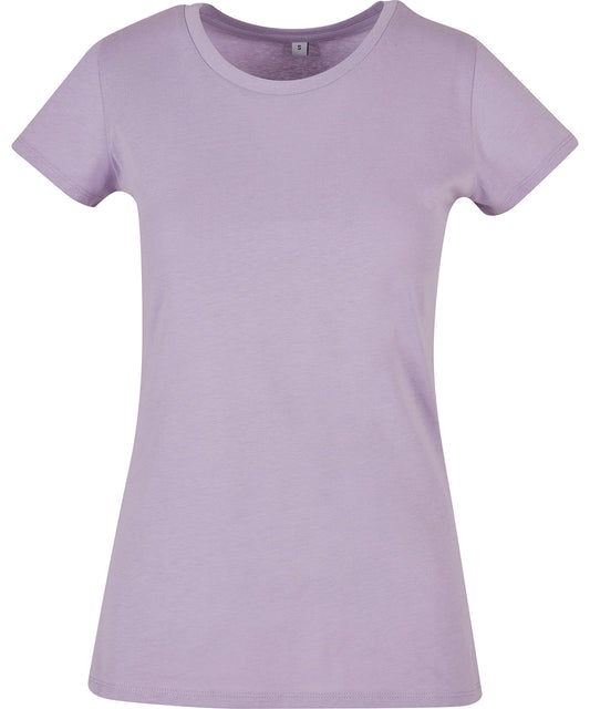 Tryck din logga på T-shirts från Build Your Brand Basic - Anpassa Basic T-Shirt - Dam i färgen Ljus lila för företag, föreningar och privatpersoner