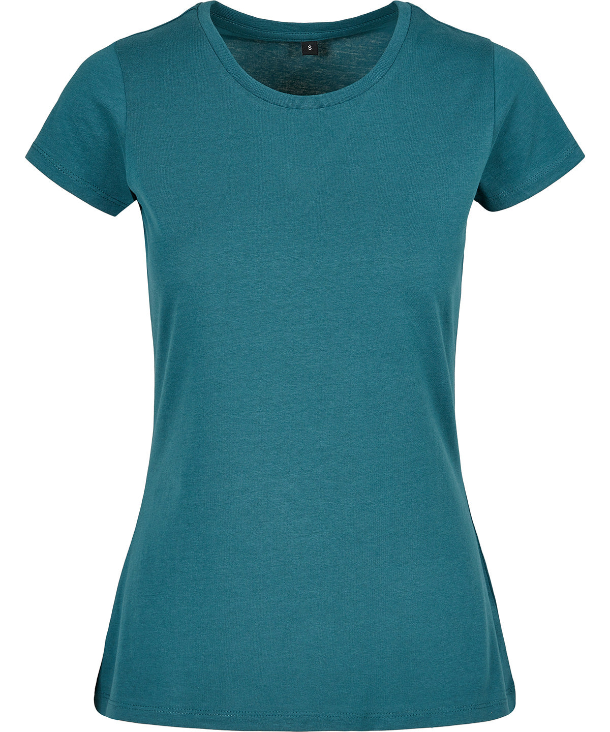 Tryck din logga på T-shirts från Build Your Brand Basic - Anpassa Basic T-Shirt - Dam i färgen Teal för företag, föreningar och privatpersoner