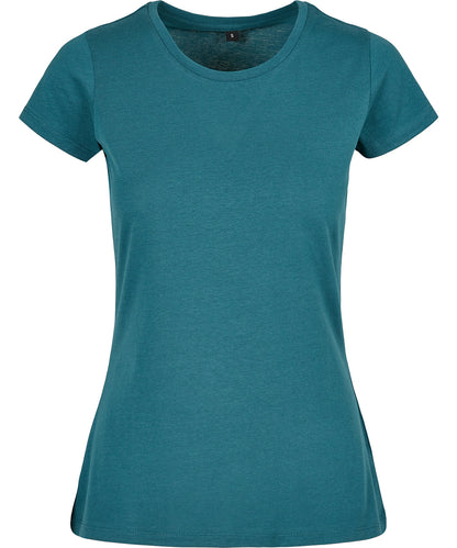 Tryck din logga på T-shirts från Build Your Brand Basic - Anpassa Basic T-Shirt - Dam i färgen Teal för företag, föreningar och privatpersoner