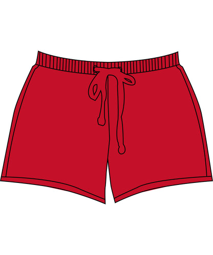 Tryck din logga på Shorts från Build Your Brand Basic - Anpassa Dam bas sweatshorts i färgen Mellan röd för företag, föreningar och privatpersoner