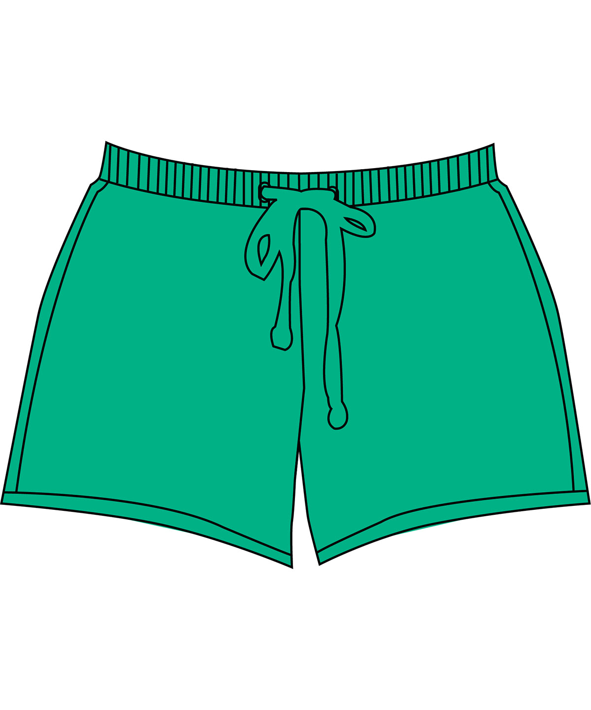 Tryck din logga på Shorts från Build Your Brand Basic - Anpassa Dam bas sweatshorts i färgen Mellan grön för företag, föreningar och privatpersoner