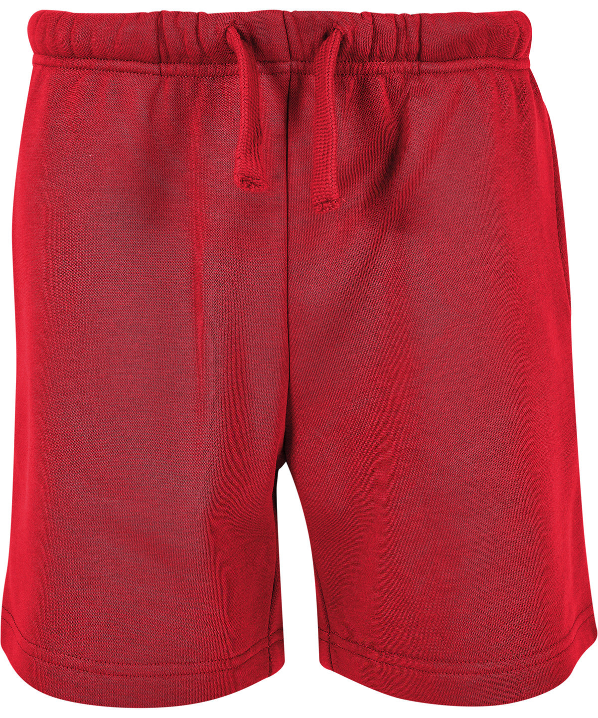 Tryck din logga på Shorts från Build Your Brand Basic - Anpassa Bas sweatshorts för barn i färgen Mellan röd för företag, föreningar och privatpersoner