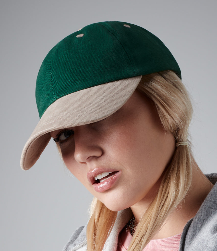 Tryck din logga på från Impala Print Shop - Anpassa BEECHFIELD Beechfield Heavy Brushed Low Profile Cap B57 i färgen för företag, föreningar och privatpersoner