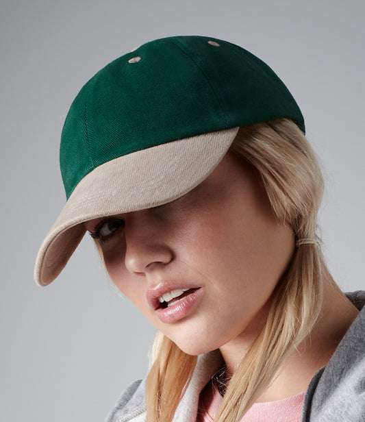 Tryck din logga på från Impala Print Shop - Anpassa BEECHFIELD Beechfield Heavy Brushed Low Profile Cap B57 i färgen för företag, föreningar och privatpersoner