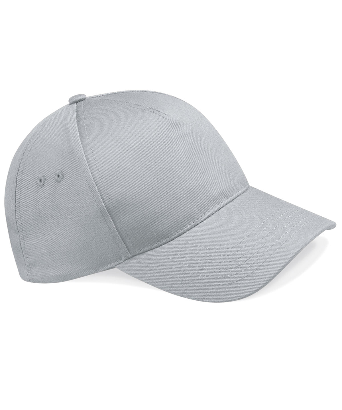 Tryck din logga på Kepsar från Beechfield - Anpassa Ultimate 5-panel keps i färgen Ljusgrå One Size för företag, föreningar och privatpersoner