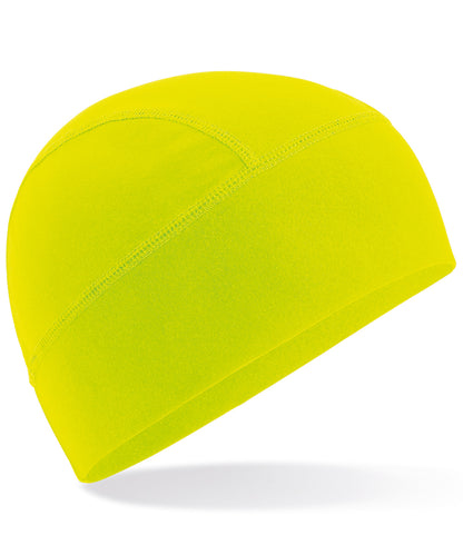 Tryck din logga på Mössor från Beechfield - Anpassa Softshell mössa för sport och teknik i färgen Neon gul One Size för företag, föreningar och privatpersoner
