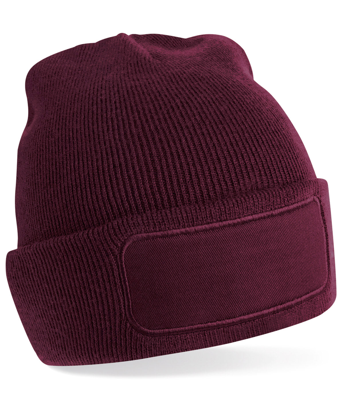 Tryck din logga på Mössor från Beechfield - Anpassa Original patch-mössa i färgen Burgundy One Size för företag, föreningar och privatpersoner