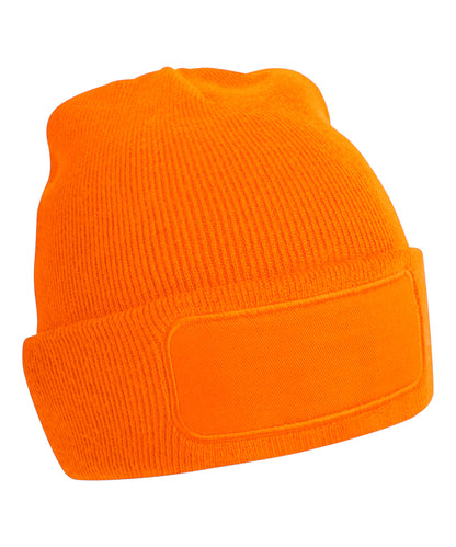 Tryck din logga på Mössor från Beechfield - Anpassa Original patch-mössa i färgen Mellan Orange One Size för företag, föreningar och privatpersoner