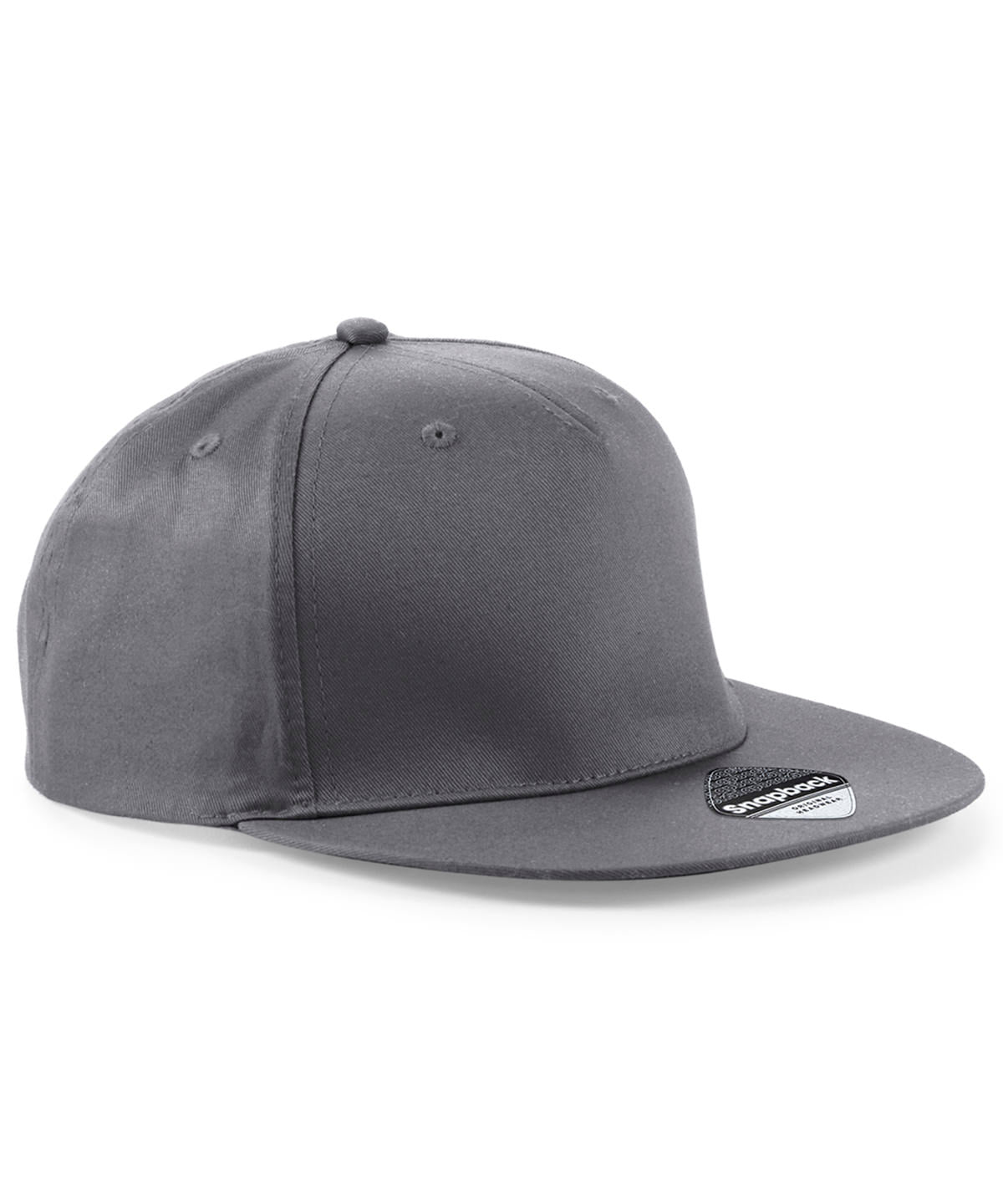 Tryck din logga på Kepsar från Beechfield - Anpassa 5-panel snapback rappare keps i färgen Mörkgrå One Size för företag, föreningar och privatpersoner