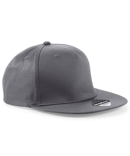 Tryck din logga på Kepsar från Beechfield - Anpassa 5-panel snapback rappare keps i färgen Mörkgrå One Size för företag, föreningar och privatpersoner