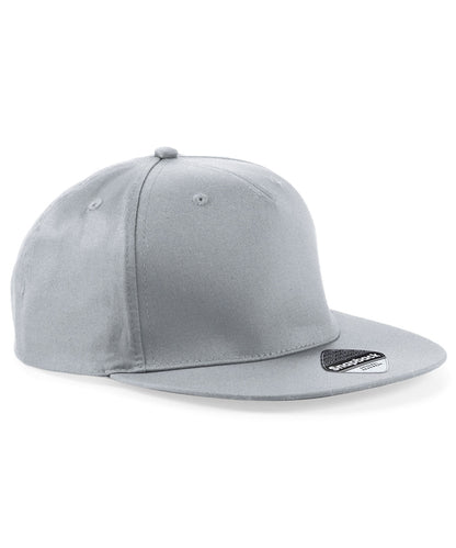 Tryck din logga på Kepsar från Beechfield - Anpassa 5-panel snapback rappare keps i färgen Ljusgrå One Size för företag, föreningar och privatpersoner