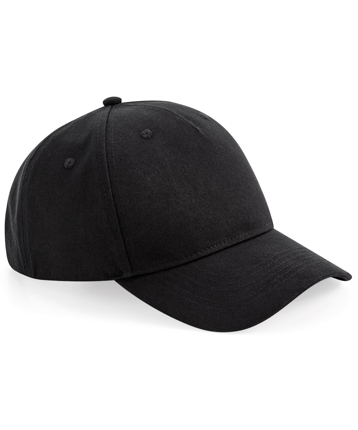 Tryck din logga på Kepsar från Beechfield - Anpassa 5-panel keps i ekologisk bomull i färgen Svart One Size för företag, föreningar och privatpersoner