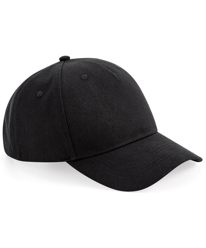 Tryck din logga på Kepsar från Beechfield - Anpassa 5-panel keps i ekologisk bomull i färgen Svart One Size för företag, föreningar och privatpersoner