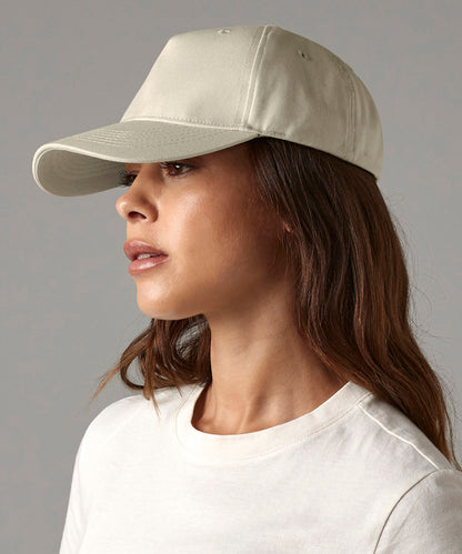 Tryck din logga på Kepsar från Beechfield - Anpassa 5-panel keps i ekologisk bomull i färgen för företag, föreningar och privatpersoner
