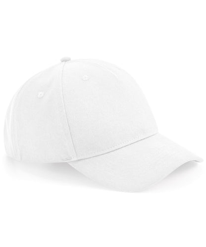 Tryck din logga på Kepsar från Beechfield - Anpassa 5-panel keps i ekologisk bomull i färgen Vit One Size för företag, föreningar och privatpersoner