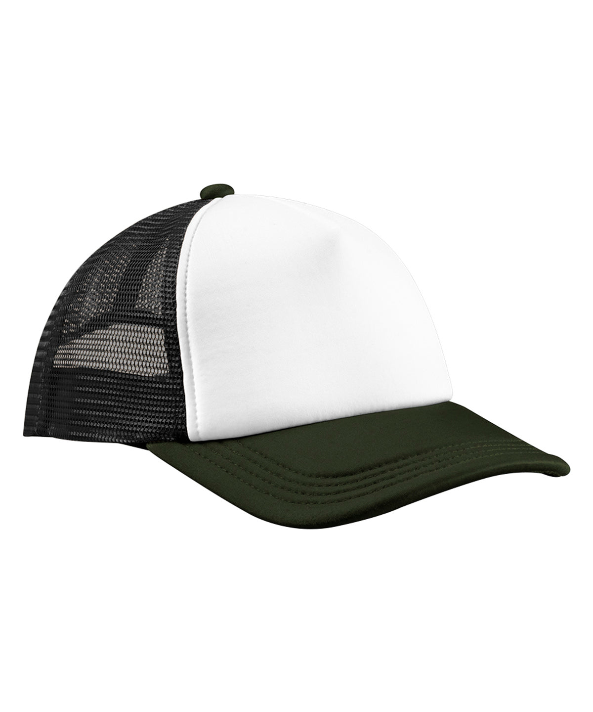 Tryck din logga på Kepsar från Beechfield - Anpassa Retro 5-panel trucker i färgen Svart One Size för företag, föreningar och privatpersoner