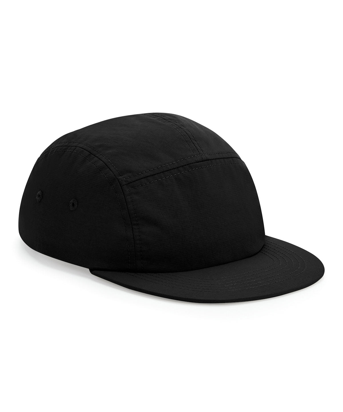 Tryck din logga på Kepsar från Beechfield - Anpassa Outdoor 5-panel camper keps i färgen Svart One Size för företag, föreningar och privatpersoner