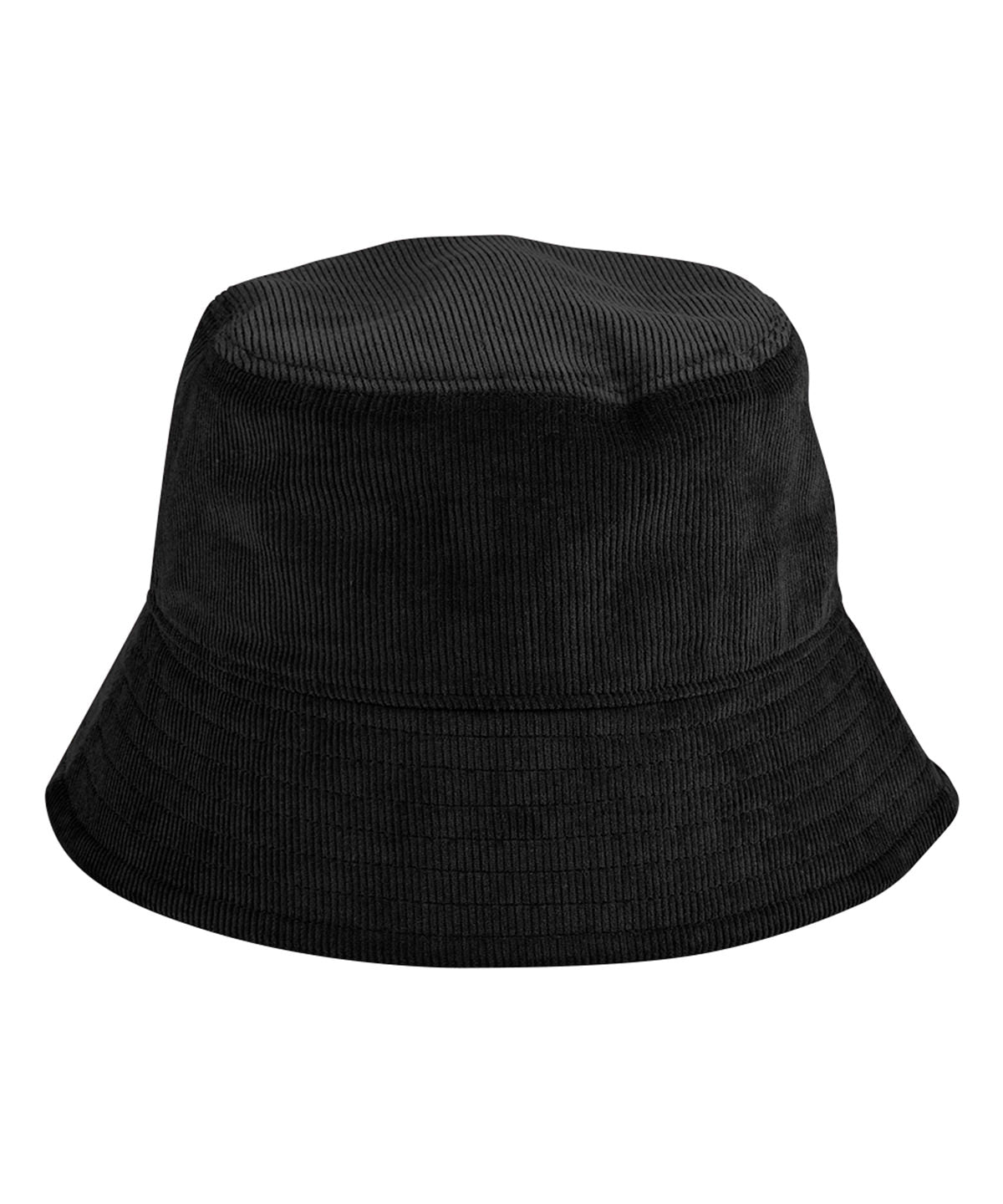 Tryck din logga på Hattar från Beechfield - Anpassa EarthAware ekologisk cord bucket hat i färgen Svart för företag, föreningar och privatpersoner
