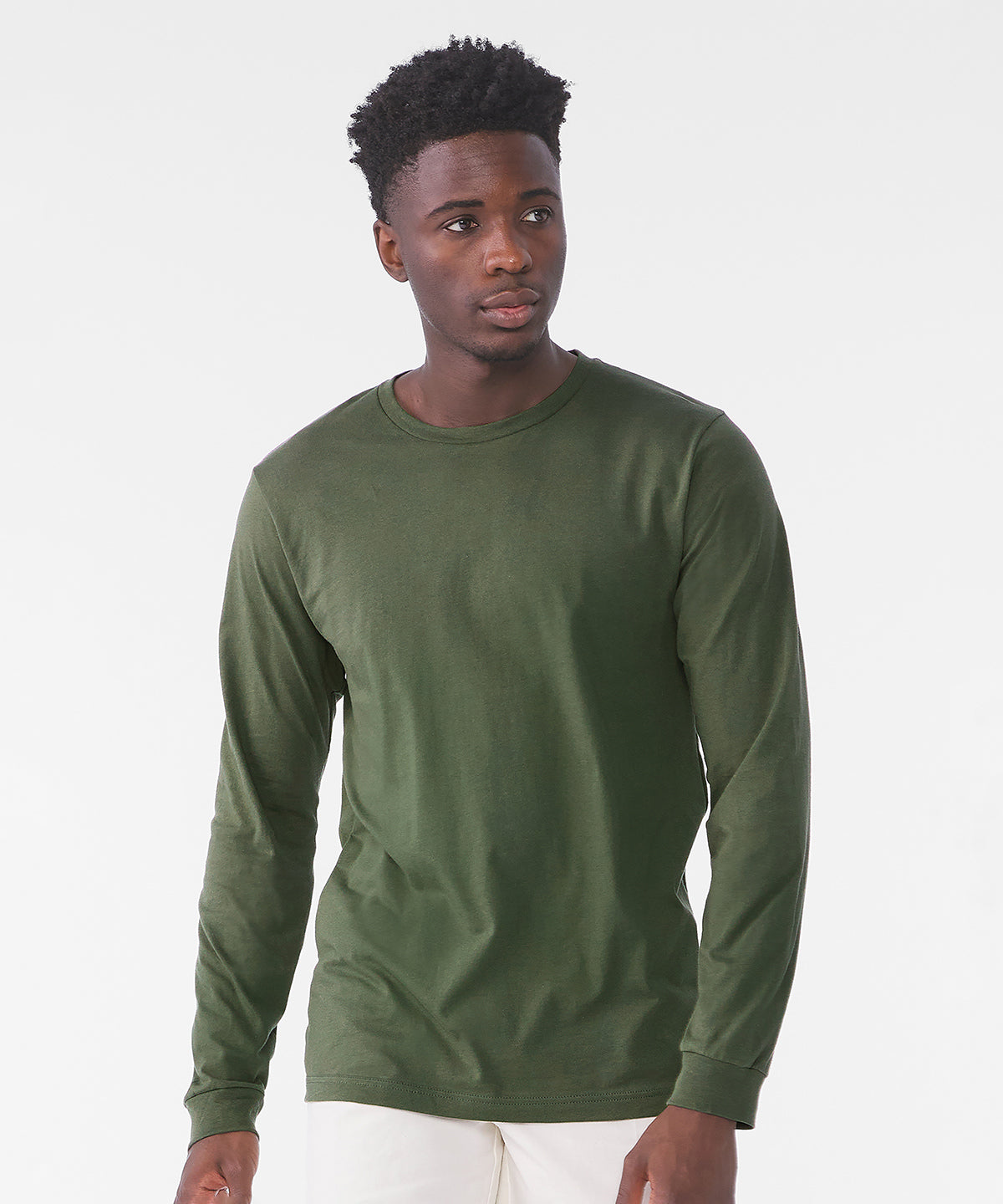 Tryck din logga på T-shirts från Bella Canvas - Anpassa Unisex Long Sleeve Jersey T-Shirt i färgen för företag, föreningar och privatpersoner