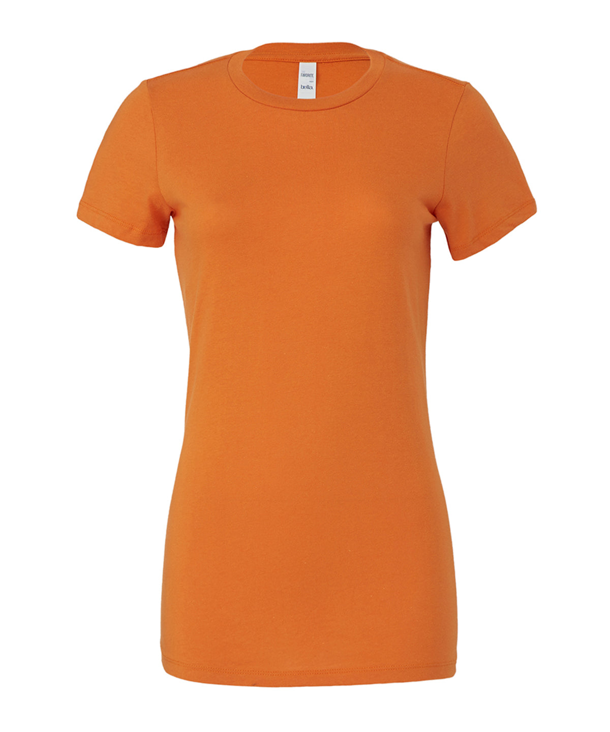 Tryck din logga på T-shirts från Bella Canvas - Anpassa Favorite Tee - Dam i färgen Mellan Orange XL för företag, föreningar och privatpersoner