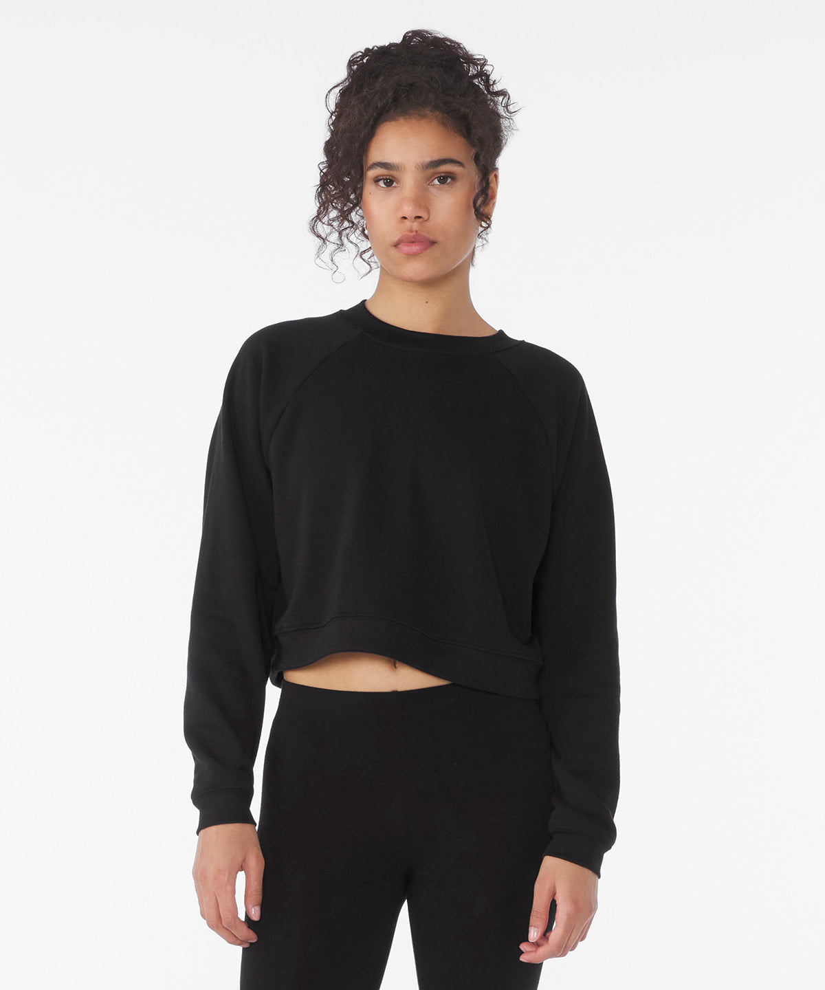 Tryck din logga på Sweatshirts från Bella Canvas - Anpassa Bella Canvas - Fleece Raglan Pullover för damer i färgen för företag, föreningar och privatpersoner