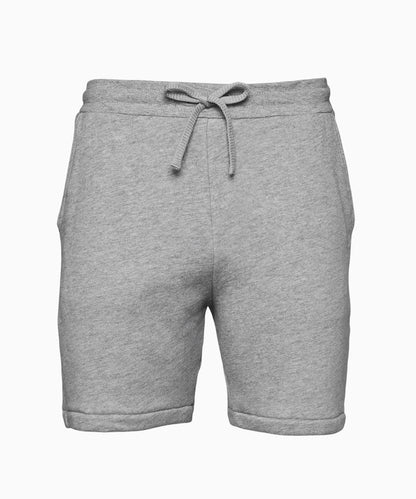Tryck din logga på Shorts från Bella Canvas - Anpassa Sweatshorts i svampfleece för unisex i färgen Ljunggrå för företag, föreningar och privatpersoner