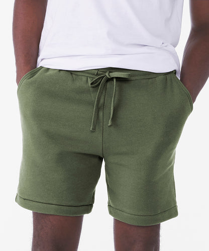 Tryck din logga på Shorts från Bella Canvas - Anpassa Sweatshorts i svampfleece för unisex i färgen för företag, föreningar och privatpersoner