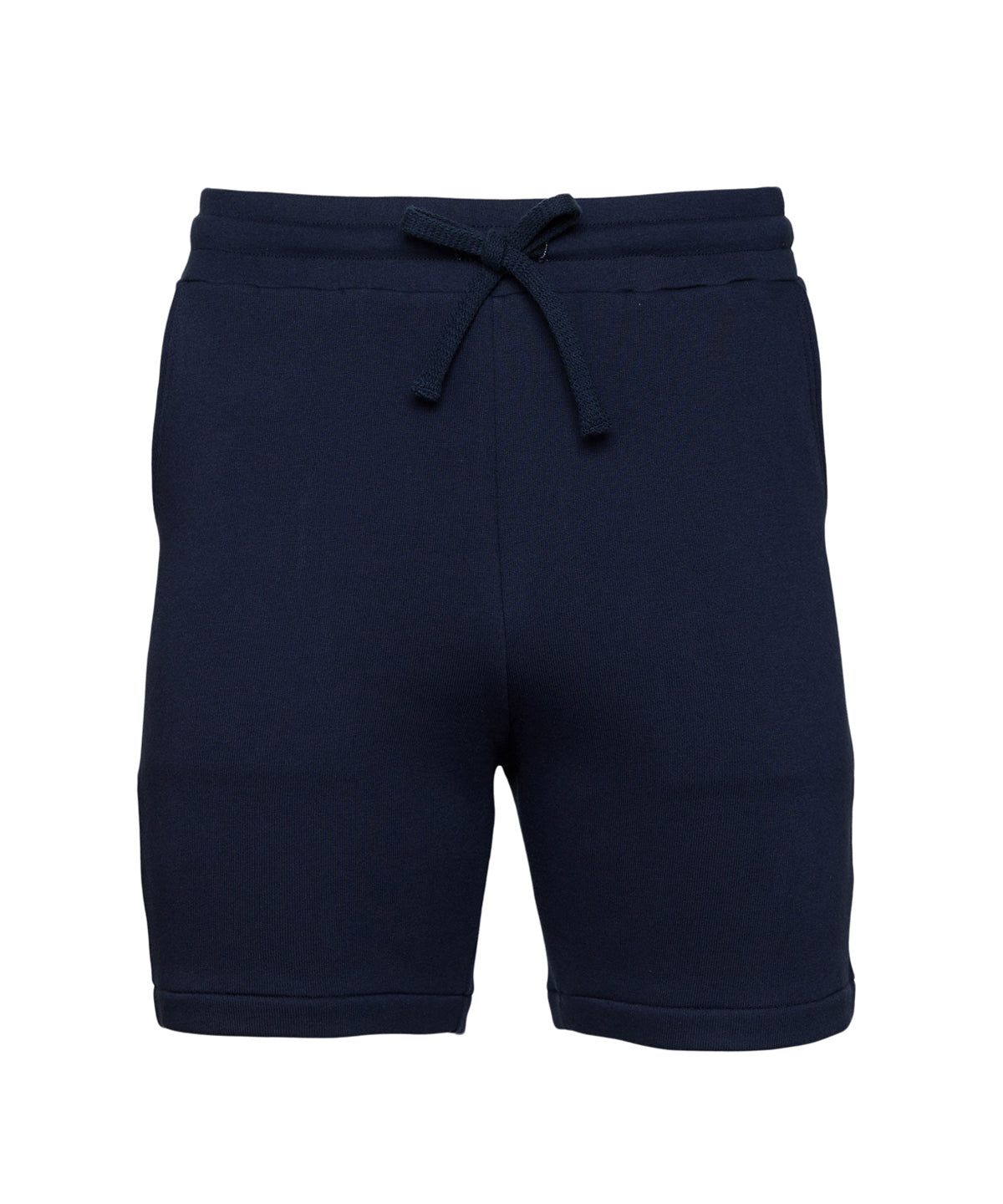Tryck din logga på Shorts från Bella Canvas - Anpassa Sweatshorts i svampfleece för unisex i färgen Marinblå för företag, föreningar och privatpersoner