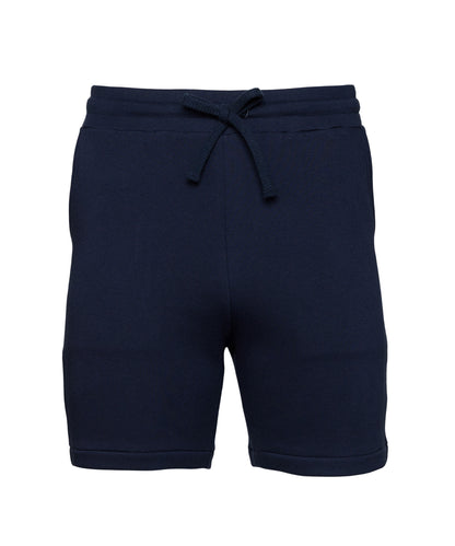 Tryck din logga på Shorts från Bella Canvas - Anpassa Sweatshorts i svampfleece för unisex i färgen Marinblå för företag, föreningar och privatpersoner
